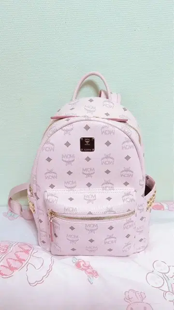MCM 백팩 파우더 핑크 S 사이즈