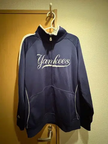 Yankees 네이비 집업 저지