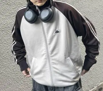 Kappa 스트라이프 저지 Medium 베이지/브라운