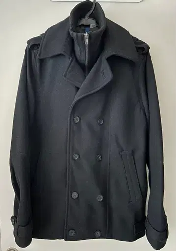 H&M 에이치앤엠 P COAT 피코트 블랙