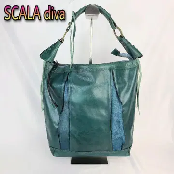 [ 스칼라 ] 핸드백 심플 캐주얼 페미닌 가죽 스퀘어