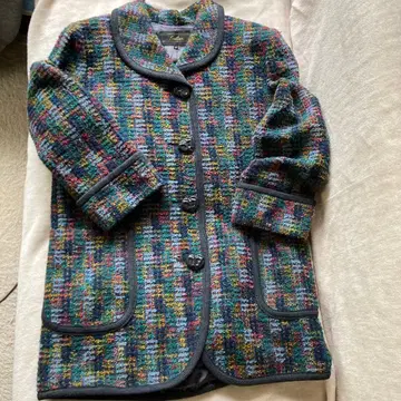 [미사용에 가까운] 레리안 트위드 코트 하트 버튼