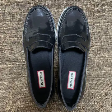 헌터 HUNTER 블랙 레인 로퍼 23cm