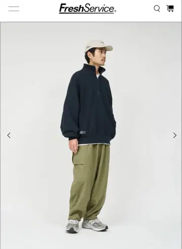 FreshService 하프 지퍼 트레이닝복 블랙