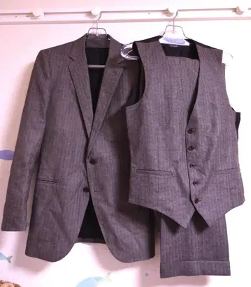 UNITED ARROWS 스트라이프 수트 3피스 유나이티드 애로우즈