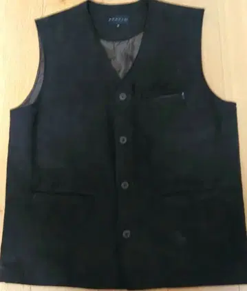 다크 브라운 스웨이드풍 수트 베스트 M