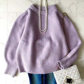 최근. 컨디션 최상 저널 스탠다드 폭스 퍼프 슬리브 니트