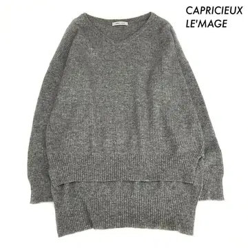 CAPRICIEUX LE'MAGE 긴팔 니트 스웨터 리브 소재 V넥