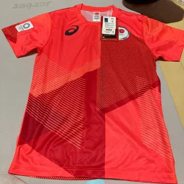 아식스 asics 도쿄 올림픽 M T 셔츠 빨간색 새상품