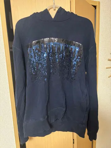 doublet 더블렛 후드티 네이비 컬러 네이비 블랙