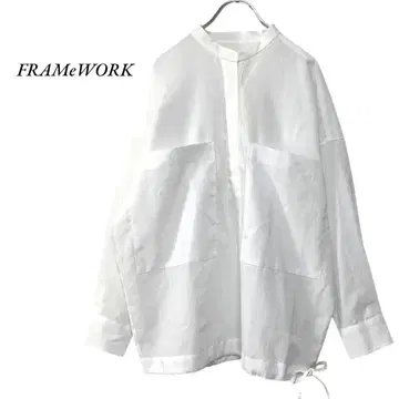 FRAMeWORK 강연 PE 드로스트 셔츠 화이트 프레임워크
