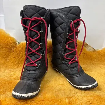 [SOREL] 소렐 여성용 퀼트 스노우 부츠 거의 미사용 25cm 블랙