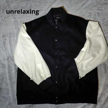 unrelaxing 빅 실루엣 바시티 자켓