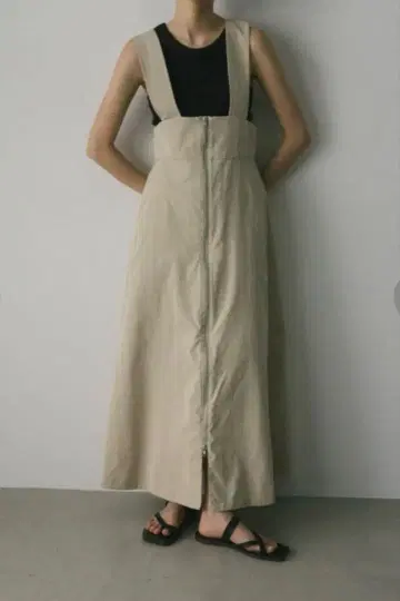 stylemixer 프론트 지퍼 서스펜더 스커트