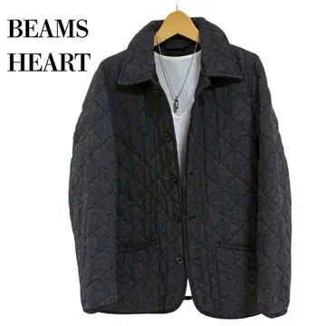 BEAMS HEART 퀼팅 자켓 패딩 자켓 그레이 계열