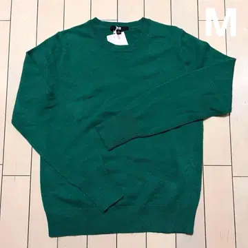 유니클로 캐시미어 크루넥 스웨터 M 그린