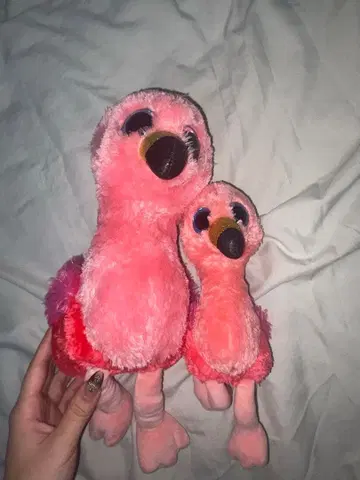 Ty 플라밍고 봉제 인형 2체 세트