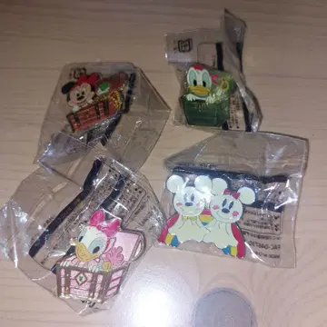 미키 미니 도날드 데이지 핀 배지 세트 디즈니씨