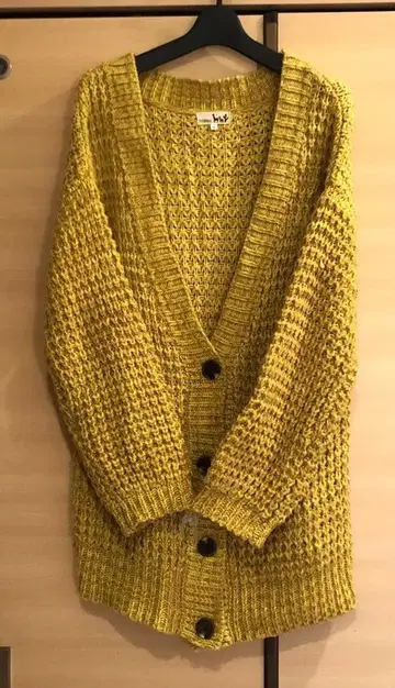 티티카카 카노코 편직 니트 가디건 머스타드