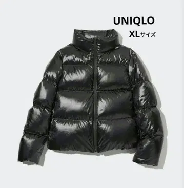 유니클로 블랙 울트라 라이트 샤이니 다운 자켓 XL