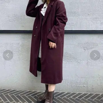 NICE CLAUP 아우터 롱 체스터 코트 롱 코트