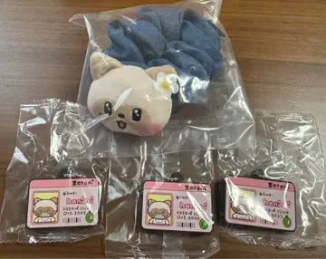 하니니 데님풍 스크런치&ID 카드풍 러버 참