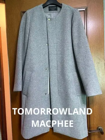 투모로우랜드 MACPHEE 노카라 코트 그레이