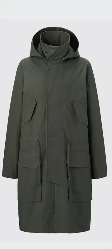 Uniqlo U 후디드 코트 올리브 M