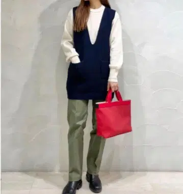 MACPHEE 하이브리드 코튼 V넥 베스트