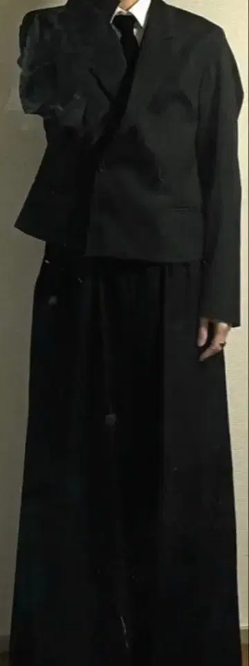 monkey time 블랙 더블 테일러드 자켓 쇼트 기장