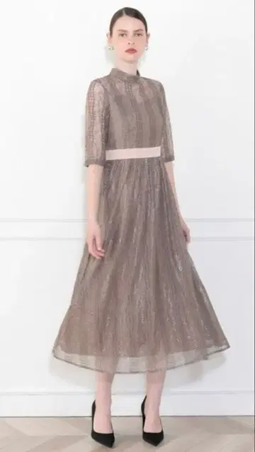 Leja 반팔 원피스 전체 레이스 결혼식 경사 드레스