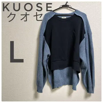 [ 새상품급 ] KUOSE 쿠오세 L 블루 긴팔 니트 튜닉 빅 사이즈