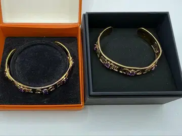 하나에모리 STLRLING 925 뱅글 자수정 2세트