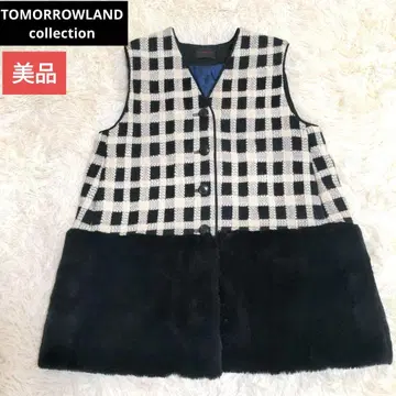 [ 새상품급 ] 투모로우랜드 컬렉션 타타 셰퍼드 퍼 페플럼 베스트 M