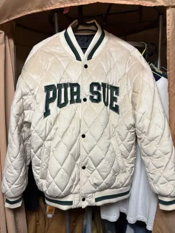 퀼팅 바시티 자켓 미사용