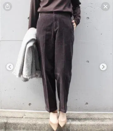 FRAMeWORK x 카네코 아야 센터 프레스 코듀로이 팬츠