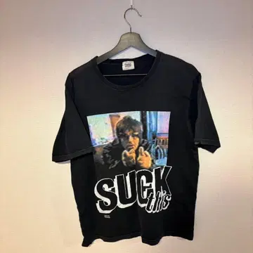 구제 의류 TAKEO KIKUCHI 그래픽 반팔 티셔츠 블랙