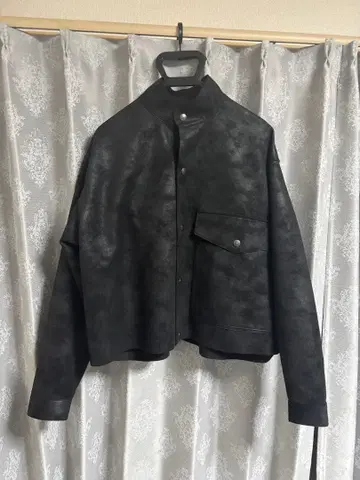 25AW HAVERSACK 울트라 스웨이드 크롭 스탠드 카라 블루종