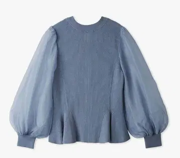 프레이 아이디 2way 페플럼 니트탑 애쉬 블루