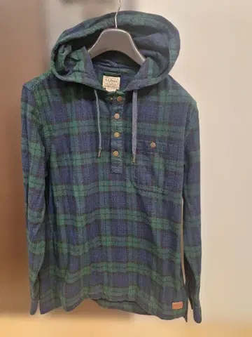 새상품급 L.L.Bean 후드 부착 플란넬 셔츠