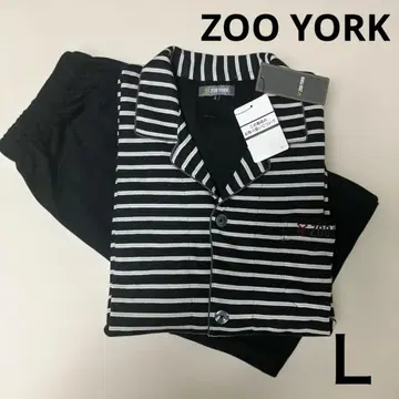 ZOO YORK 남성용 파자마 긴팔 롱 바지 L