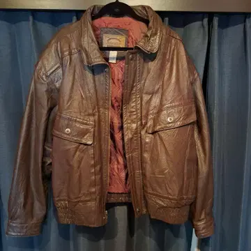St John's Bay 브라운 가죽 자켓 XL