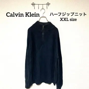 캘빈클라인 하프 지퍼 니트 면 혼방 XXL