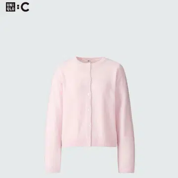 유니클로 캐시미어 크루넥 숏 가디건