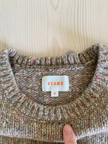 BEAMS 니트 스웨터 베이지 S 네프