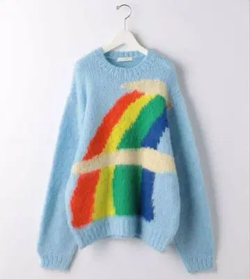 jieda / MOHAIR RAINBOW KNIT/SAX 니트