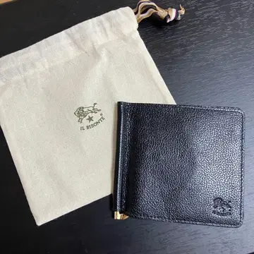 미사용 새상품 일비종떼 머니클립 검정 블랙 천연 가죽 가죽 지갑