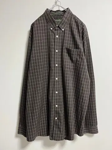 Eddie Bauer 긴팔 셔츠 브라운 계열 체크