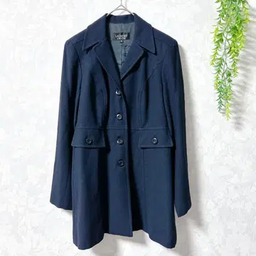 [ LAUNDRY ] 울 코트 여성용 4 네이비 체스터풍 고급 출퇴근