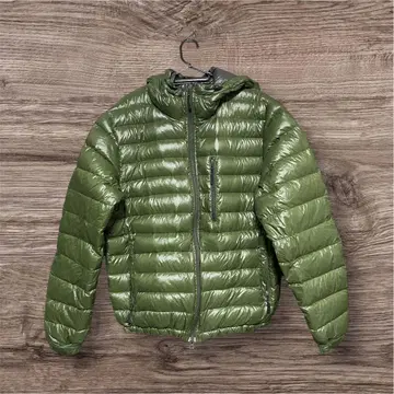 GAP 다운 자켓 갭 그린 후드 부착 드로 코드 남성용 L